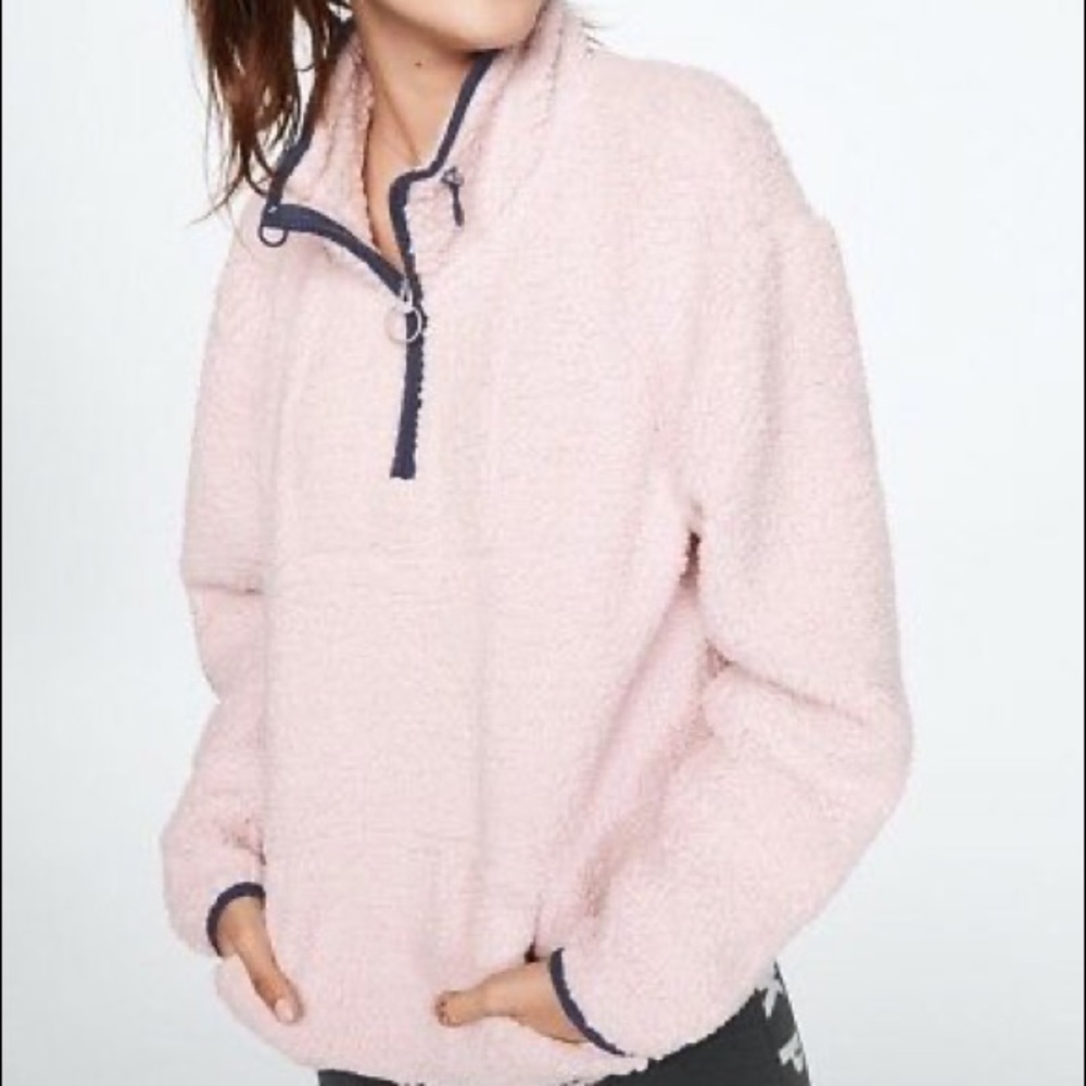 VS PINK Quarter Zip Sherpa